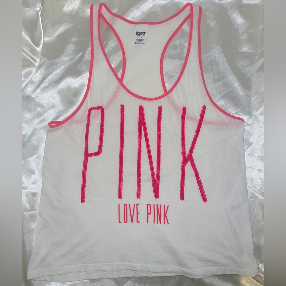 VS Pink Sequence Tank